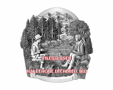 Fisherman 3d illusion & laser-ready files - 3DWave.us